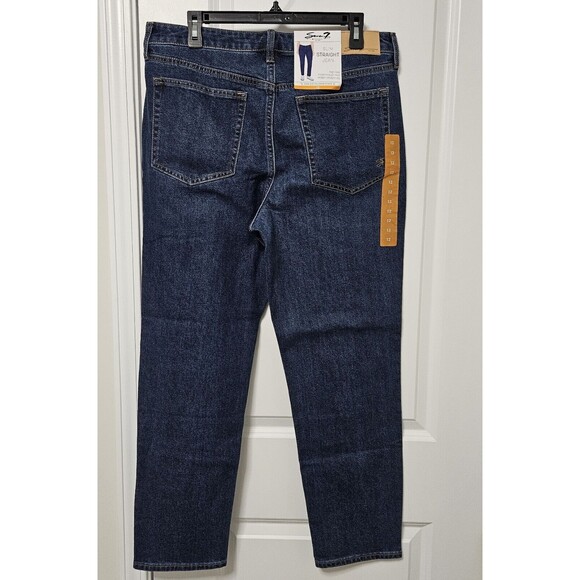 NWT Seven7 Jeans Women's Size 12 (34x29) Blue Slim Straight High-Rise Med Wash - Picture 7 of 7